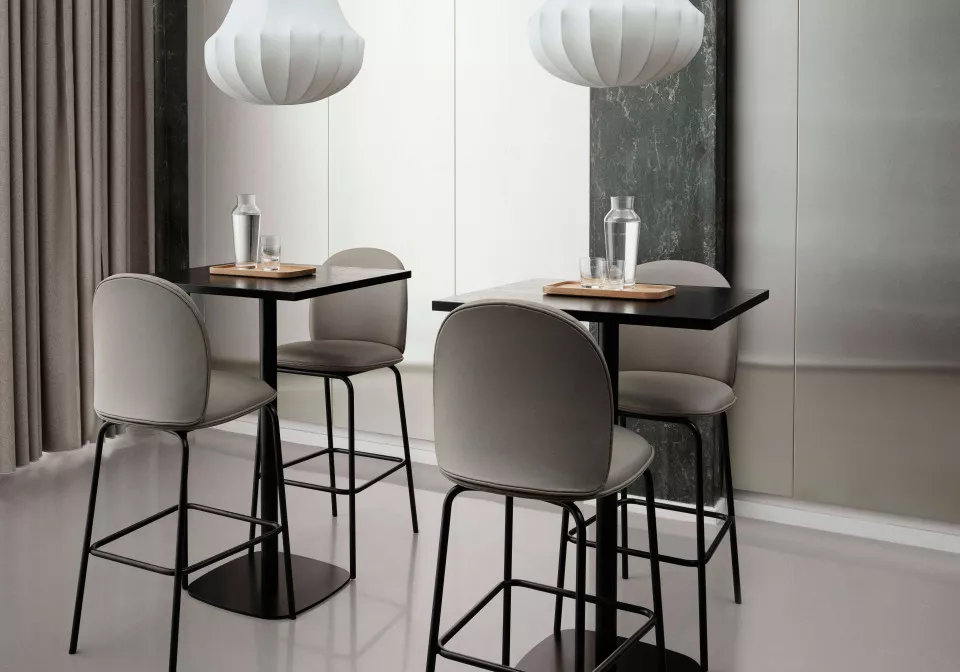 2020 Normann Copenhagen Ace Barstool 75 cm Black Steel Ultra 41585 Form Cafe Table Phantom Lamp 1
