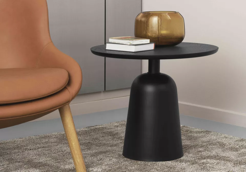 2020 normann copenhagen turn table black step vase h16 brown hyg lounge chair low oak optimized 1