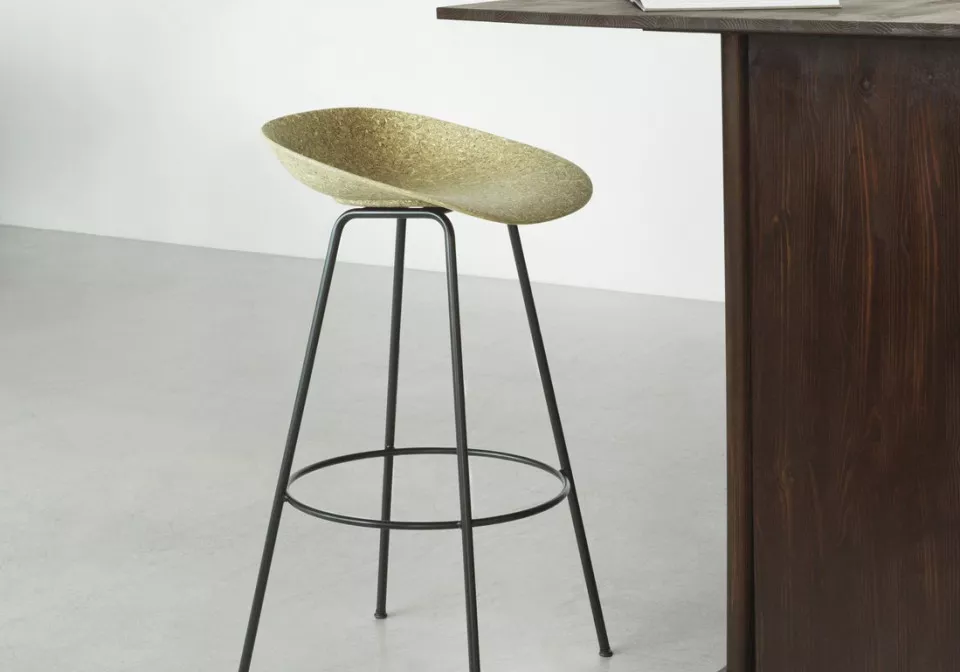 2023 Mat Barstool 75 cm Seaweed Steel Black