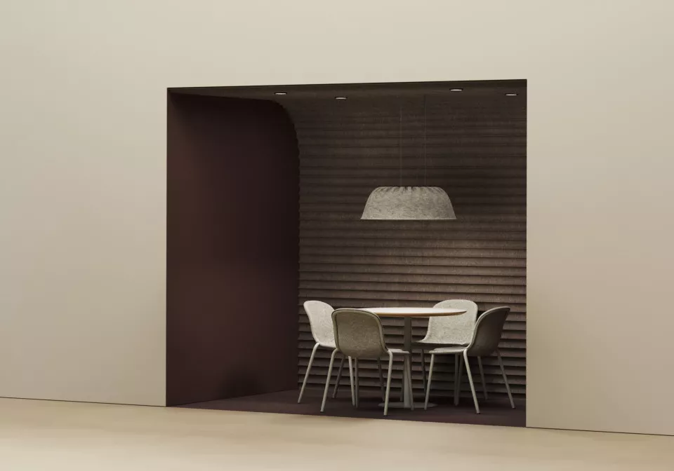 24001 mute series booth peak angled