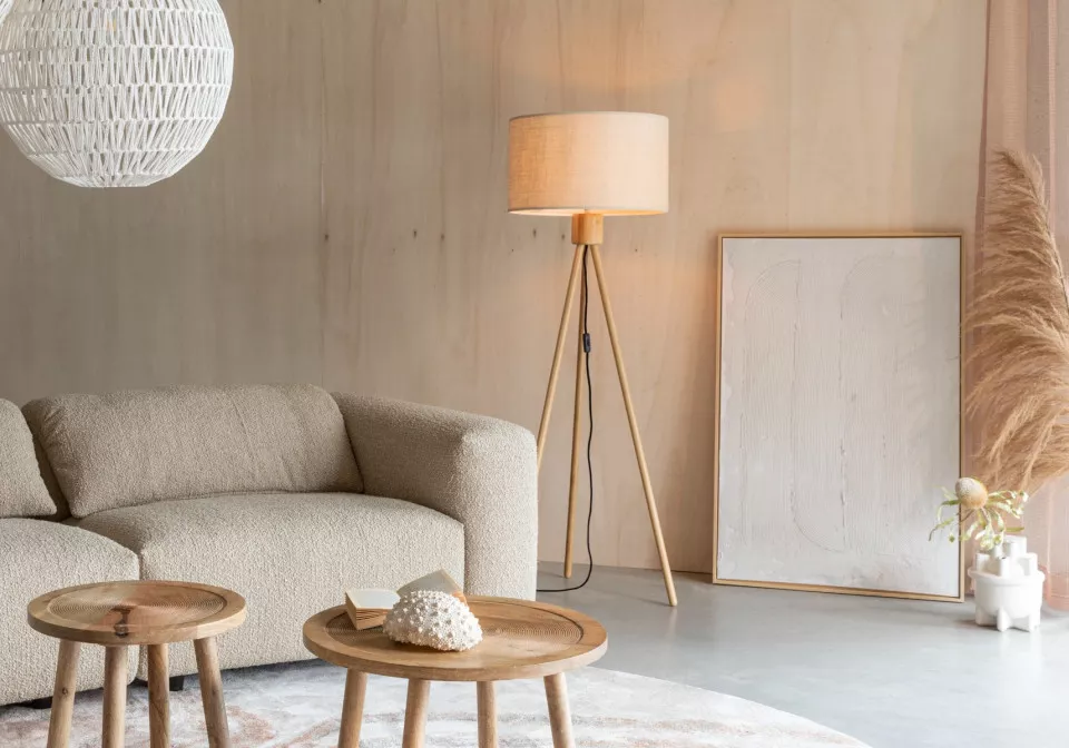 De Fan Vloerlamp Bamboo van Zuiver