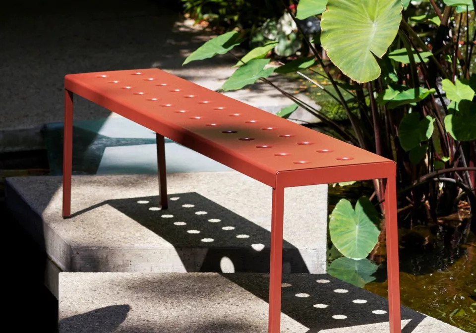Balcony Bench L1195xW35xH46 iron red