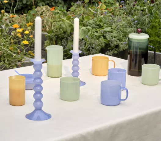 Borosilicate Jug family Borosilicate Cuisine Bowl light blue jade  French Press Brewer aqua Borosilicate Mug set of 2 jade light blue and jade yellow and jade light green Wavy Candleholder fam