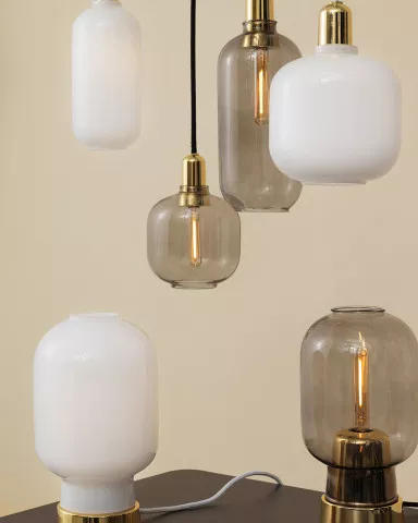 normann copenhagen lampe amp lamp hvid messing stor 7299444