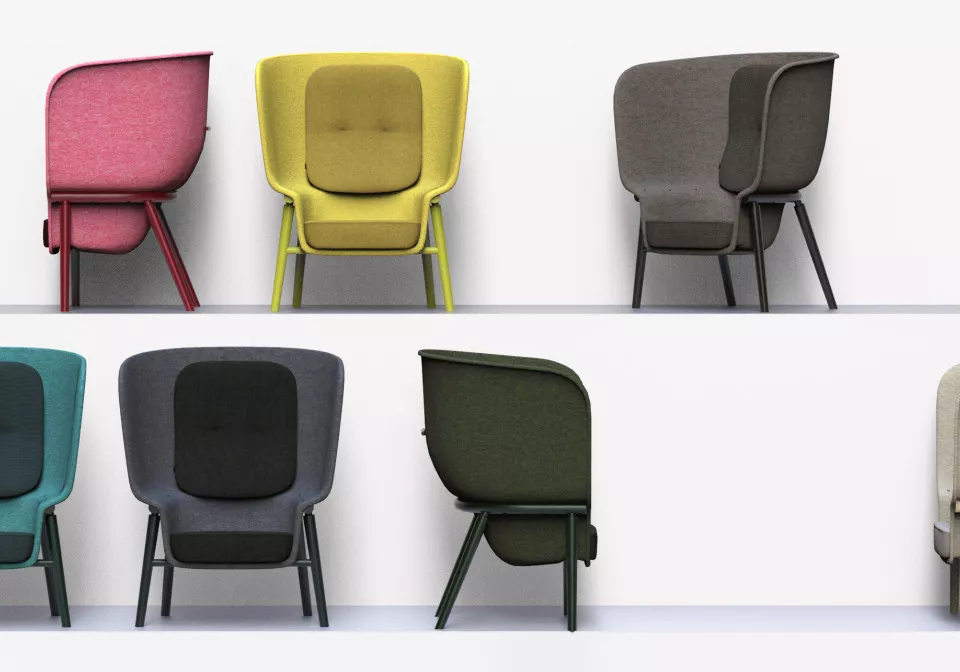 De Vorm Pod PET Felt Privacy Chair campagne 08 v2