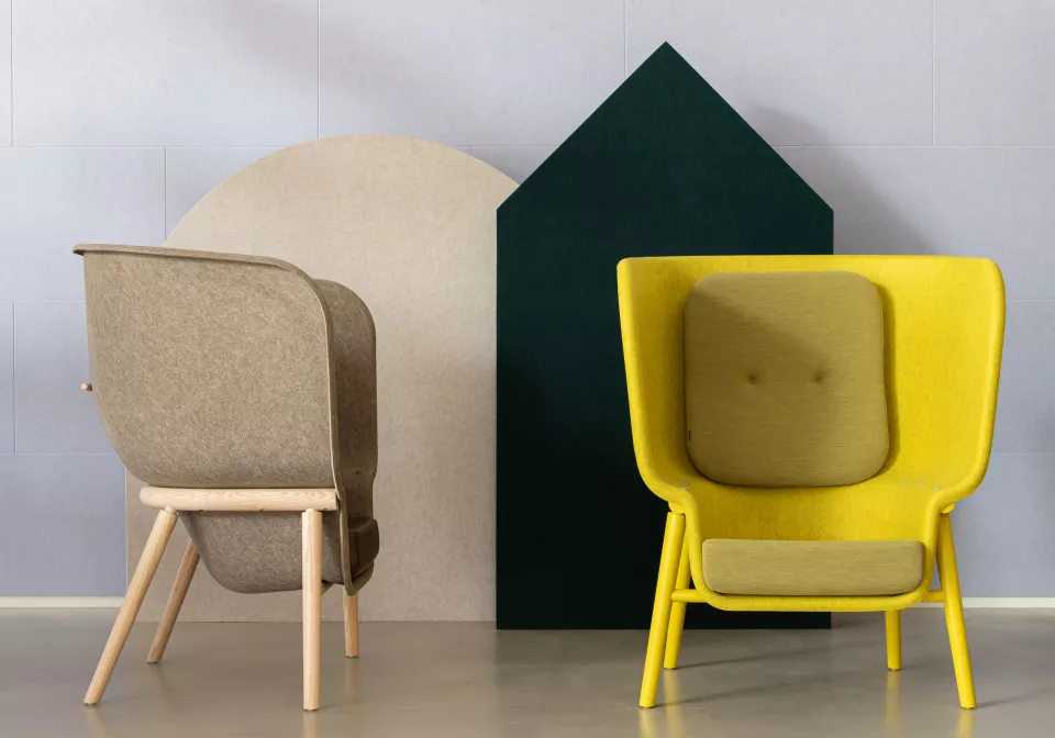 De Vorm Pod PET Felt Privacy Chair sw fotografie 06a