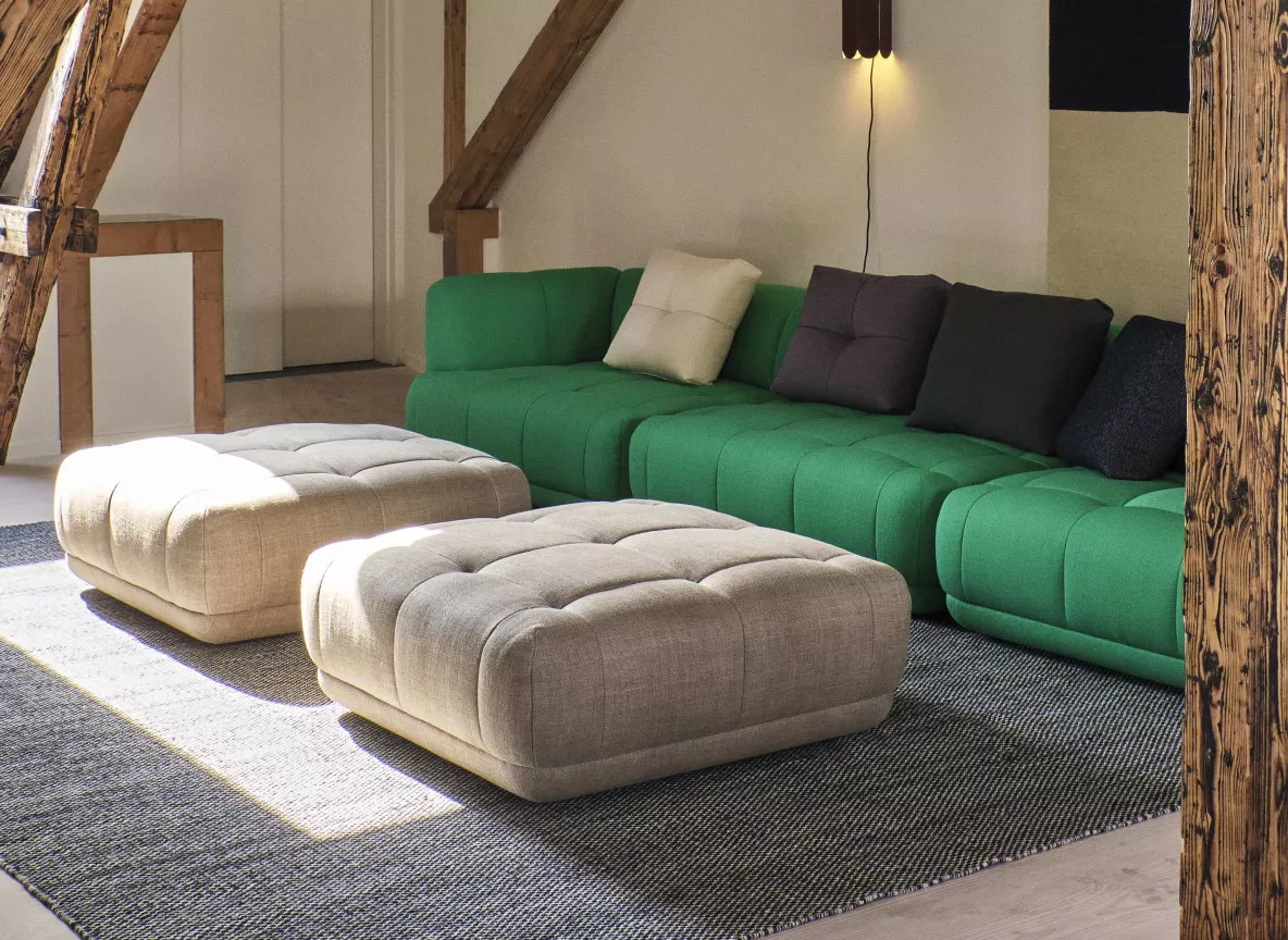 3 Days of Design 2021  Quilton Comb 5 Quilton Ottoman Quilton Cushion Moire Kelim