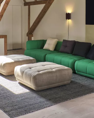3 Days of Design 2021  Quilton Comb 5 Quilton Ottoman Quilton Cushion Moire Kelim