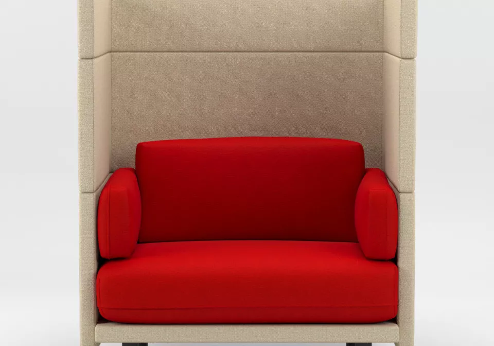 Loveseat 141cm scream red