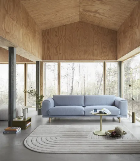 rest sofa 3 seater hearth 12 oak relevo rug off white soft side beige green set lamp stacked brown green post floor muuto org 150 1