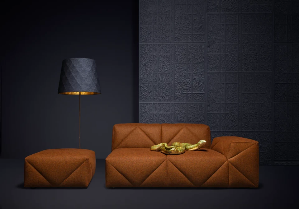 Moooi Wallcovering Shoji Blossom Bff sofa Divina double shade