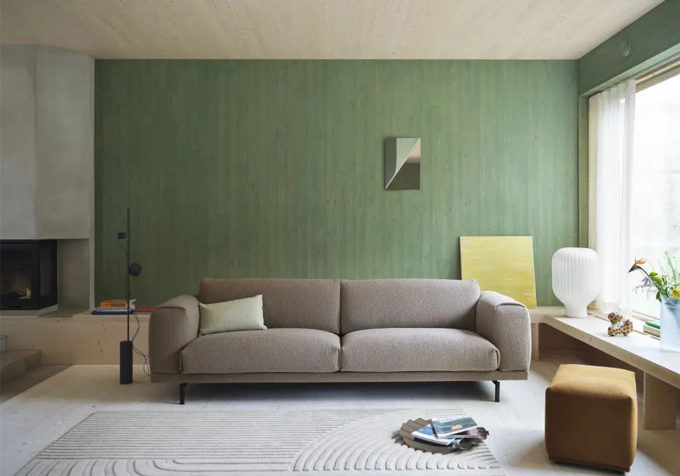 Rest Sofa 3 seater metal hearth 06 Gaze mirror strand table lamp 59 relevo off white post floor black echo pouf org 150