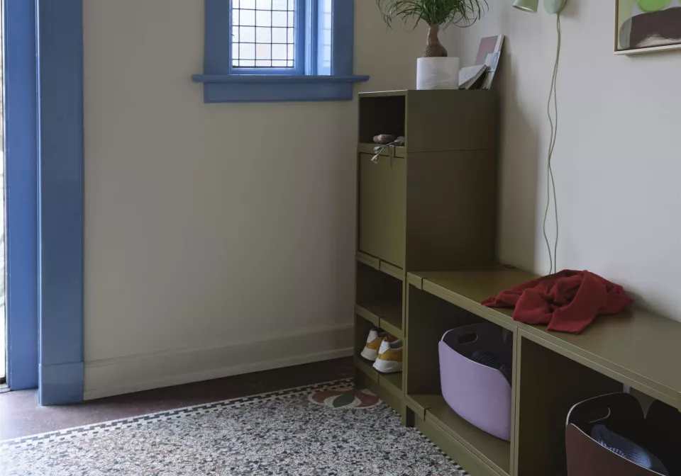 Stacked hallway 1 brown green tip wall light green restore basket dusty lilac dark brown muuto org 150