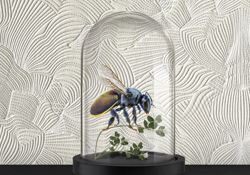 TechnoBee in glass bell V03 DJ