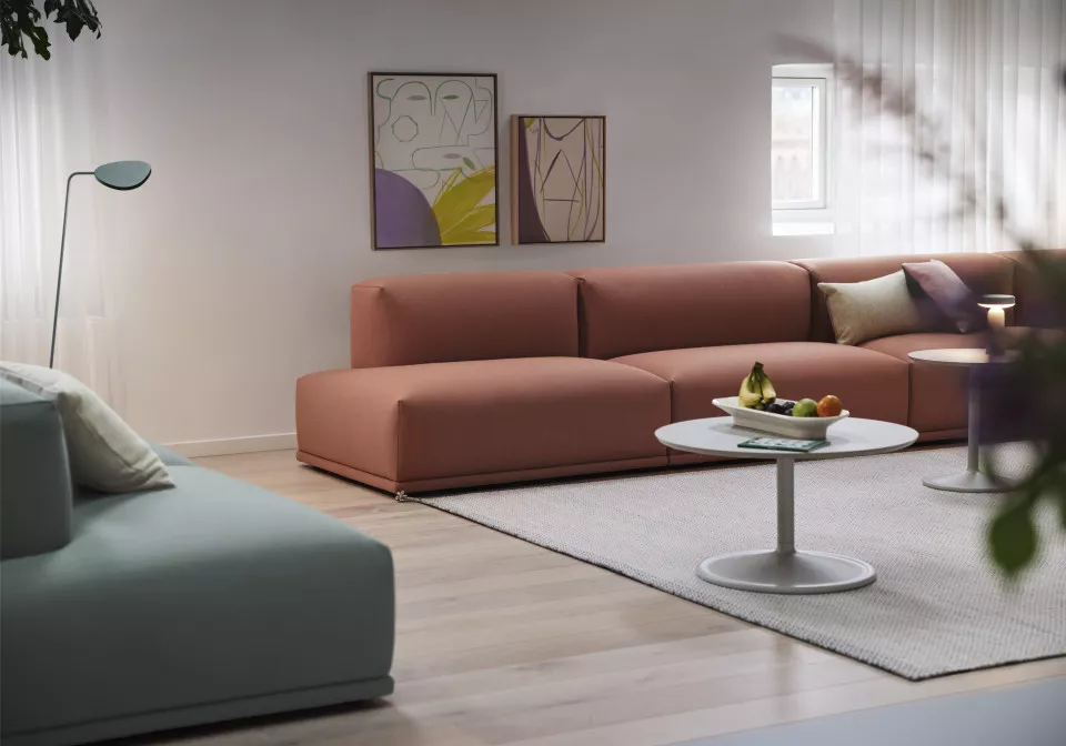 connect twill weave 550 twill weave 940 soft coffee table 75 h42 soft side 48 h48 grey ply grey muuto org 150