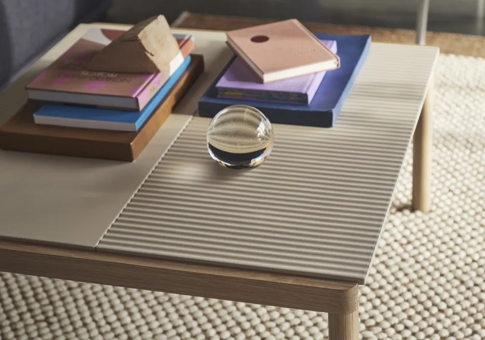 couple coffee table 80x84x40 plain wavy sand oak pebble burnt orange wrap hero 732 connect soft ecriture 780 muuto org