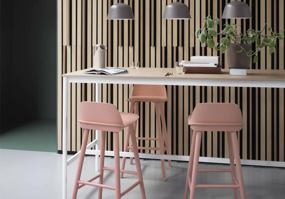 nerd bar stool tan rose base high table oak white ambit rail lamp taupe tub jug muuto org 150
