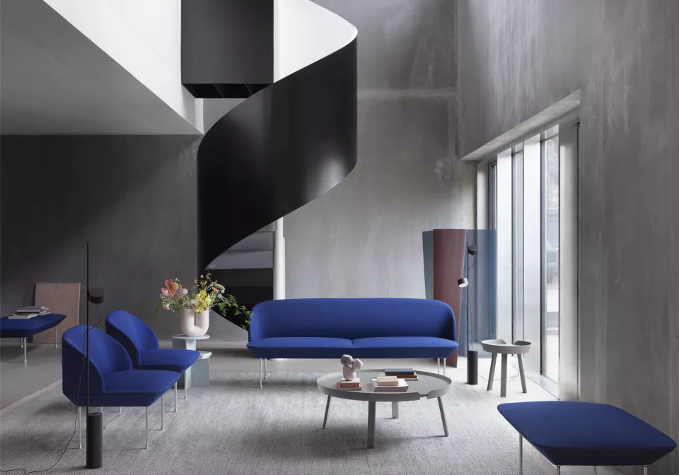Oslo 3 seater lounge pouf bench Muuto